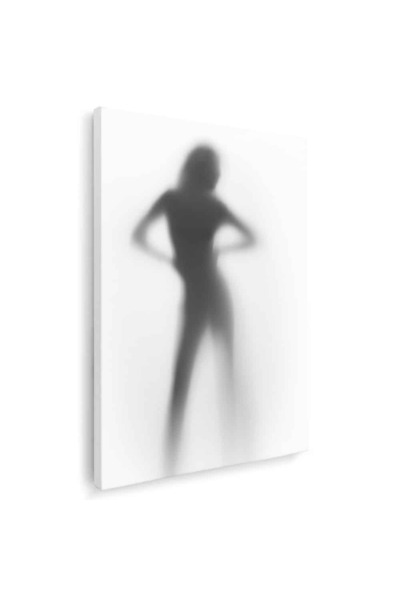 Tablou Canvas Tablou nud femeie siluetÄƒ difuzÄƒ, alb, negru, cod 1229