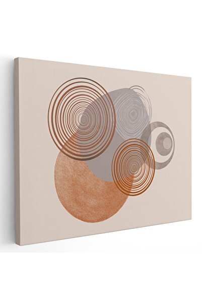 Tablou Canvas Tablou Boho minimalism forme geometrice, maro, crem, cod 1270