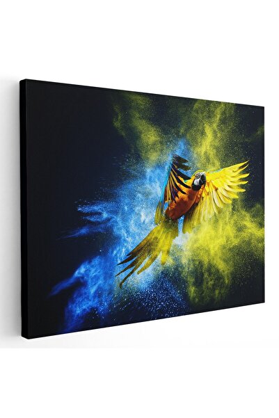 Tablou Canvas Tablou papagal Ara in zbor pulbere de praf, cod 1893