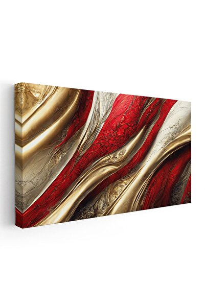 Tablou Canvas Tablou abstract imitatie marmura auriu rosu, cod 1782