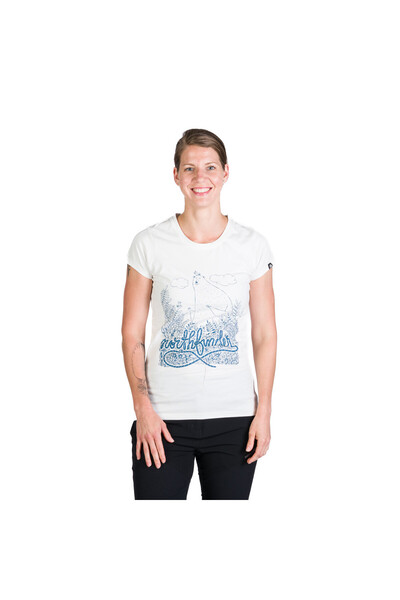 NORTHFINDER Tricou respirabil pentru femei MABLE alb