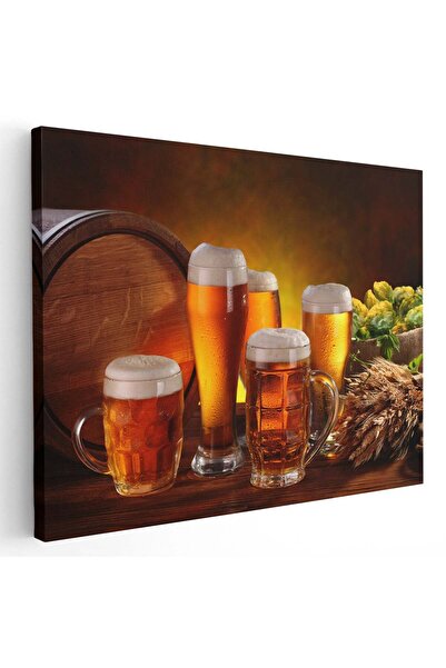 Tablou Canvas Tablou butoi si halbe cu bere, cod 3945