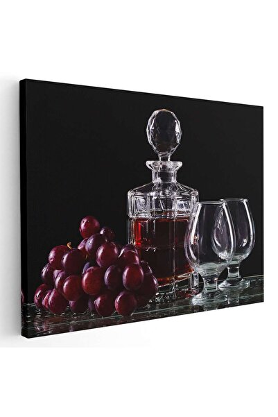 Tablou Canvas Wine decanter table with two glasses, code 4042