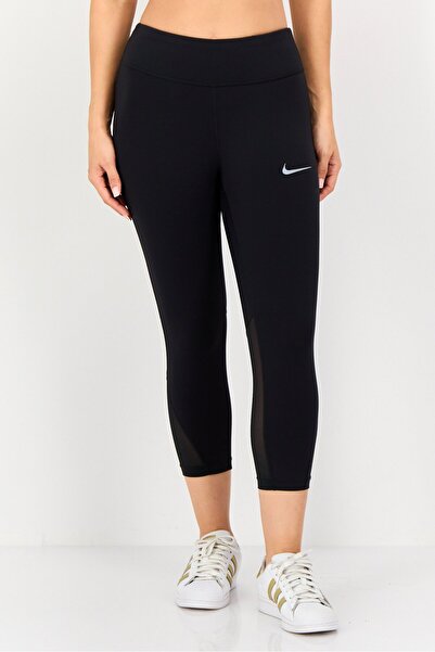 Nike بنطال رياضي نسائي مناسب للجري 3/4، أسود