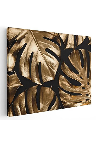 Tablou Canvas Frunze aurii tropicale tablou, cod 2585