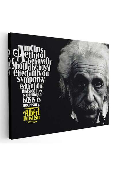 Tablou Canvas Tablou Albert Einstein mesaj motivational, cod 2687