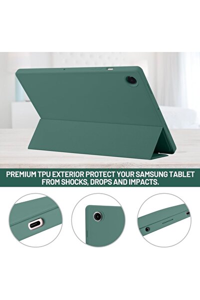 Generic Palkitsee Case for Samsung Galaxy Tab A8 10.5 Inch (SM-X200/X205/X207), Premium PU Leather & Soft TP