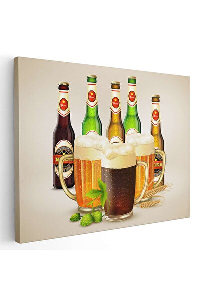 Tablou Canvas Tablou halbe si sticle cu bere, cod 3954