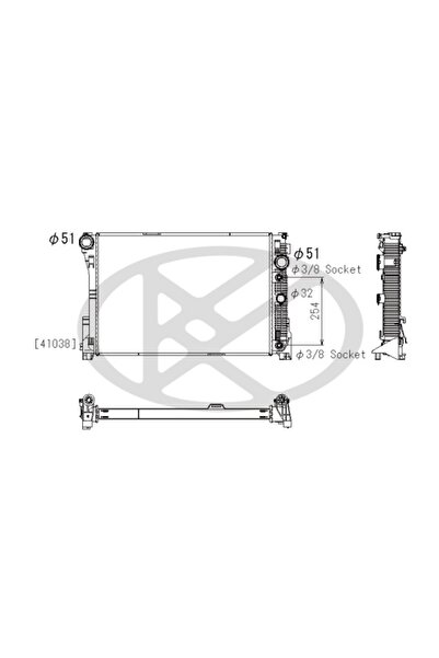 Koyorad Radiator, replacement filter set, Mercedes CLS (C218)