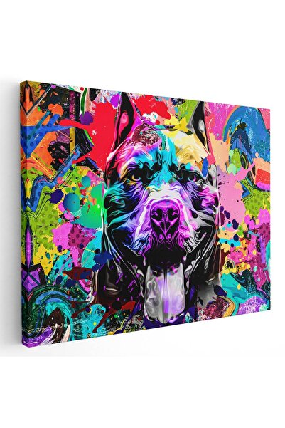 Tablou Canvas Tablou cap caine fundal abstract graffiti, cod 5001