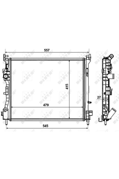 NRF Radiator, replacement filter set, Renault THALIA II (LU_)