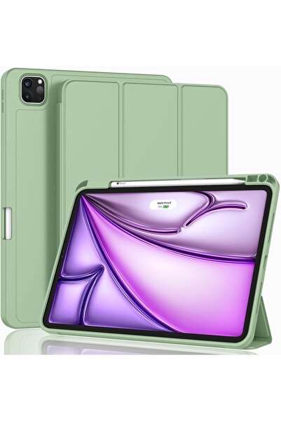 Generic ZryXal New iPad Air 13 Inch Case M2 2024 with Pencil Holder, Smart iPad Case [Support Pencil Pro and