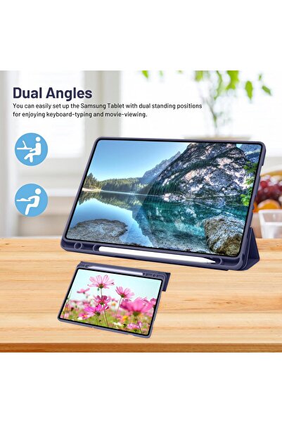 Generic Compatible With Samsung Galaxy Tab A9 Plus/A9+ 11 Inch 2023, Case With Pen Holder, Trifold Stand, Au