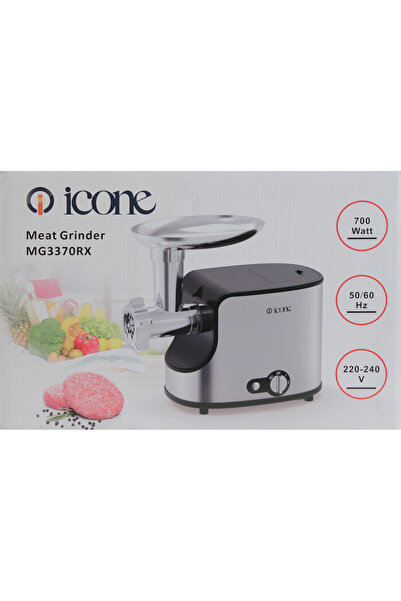 Icon Icon 700W Steel Meat Grinder + Accessories - Model MG3370RX