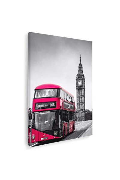 Tablou Canvas Tablou Big Ben, autobuz rosu, Londra, cod 4276
