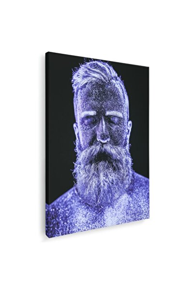 Tablou Canvas Tablou portret barbat sub lumina UV neon, cod 4304