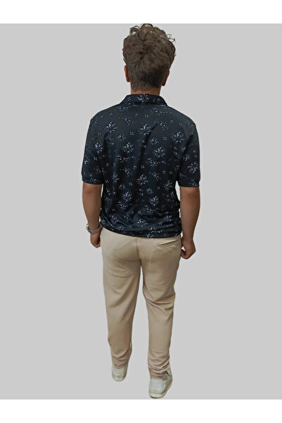 daniel milano Men's Oversized Elastic Waist Lace-Up Pebble Stone Patchwork Cream Jogger Pants