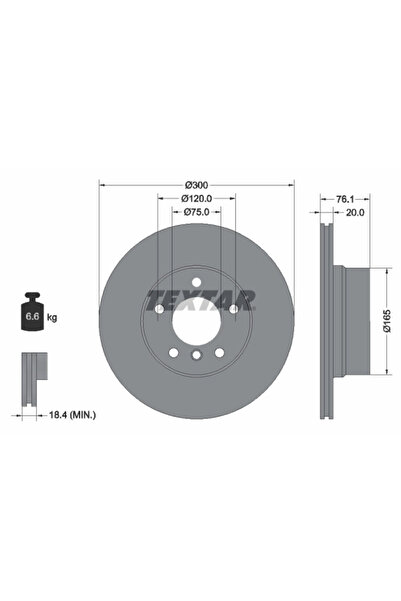 TEXTAR Disc Frana Bmw 1