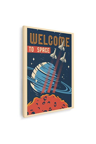 Tablou Canvas Welcome to Space vintage, cod 5381