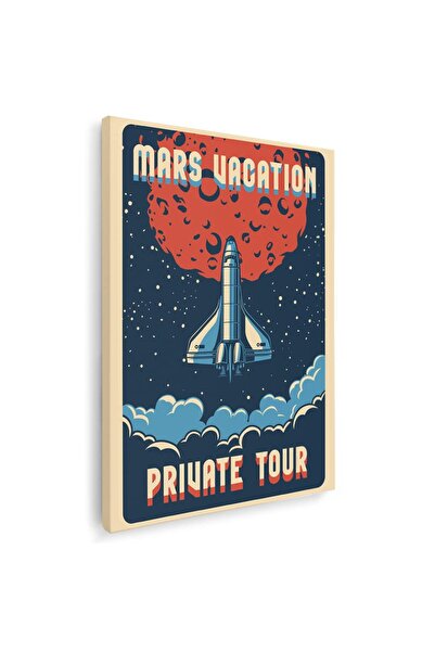 Tablou Canvas Tur privat de vacanță pe Marte, vintage, cod 5385