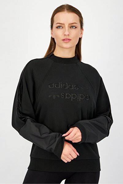 adidas Women Sportswear Fit Long Sleeve Sweatshirt, Black