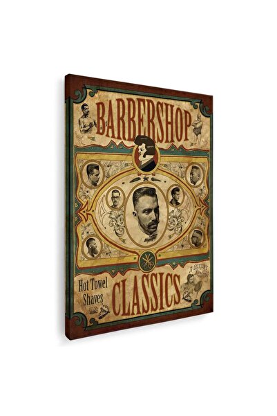 Tablou Canvas Barber Shop Tablou shaving vintage, cod 2545