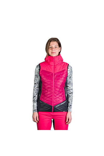 NORTHFINDER Women's insulating ski-touring vest Primaloft® JAVOROVA 1 cherryblack
