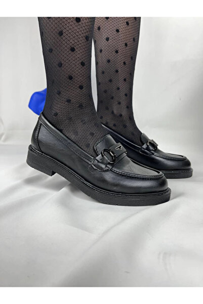 Zerenyus Flex Black Buckle Daily Orthopedic Women's Ballerinas