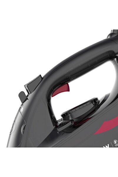 Deliny Steam Iron HY-2060, 2400W, Ceramic Soleplate, Vertical Steam, Self-Cleaning, 1.5m Cord, Black