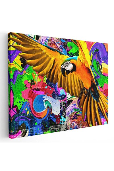 Tablou Canvas Tablou papagal fundal abstract multicolor, cod 4993