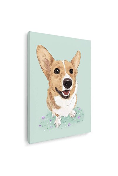 Tablou Canvas Tablou ilustratie caine Corgi, cod 5249