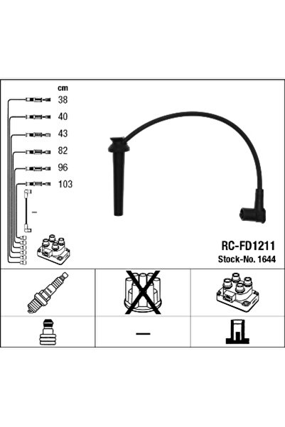 NGK Set Cablaj Aprinder Ford Cougar/Mondeo 3