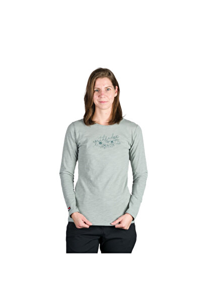 NORTHFINDER TR-6029OR tricou damă din bumbac slub IYANA verde deschis