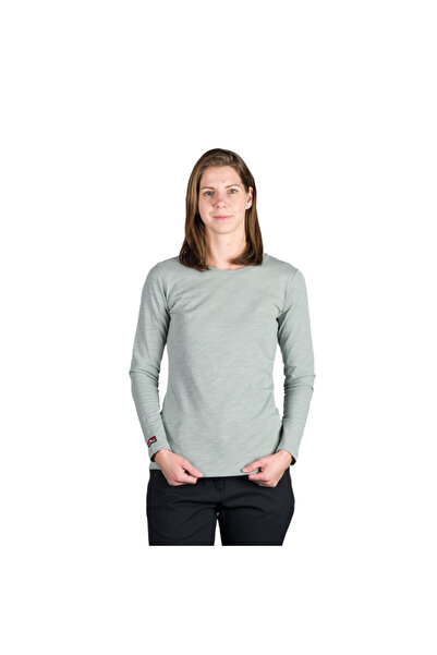 NORTHFINDER Tricou damă TR-6030OR din bumbac flambat CARLEIGH verde deschis