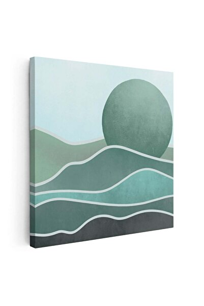 Tablou Canvas Tablou Boho peisaj minimalist verde, cod 2059