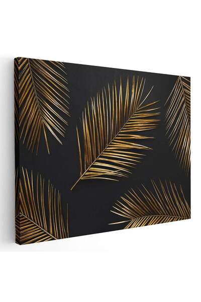 Tablou Canvas Frunze aurii tropicale tablou, cod 2586