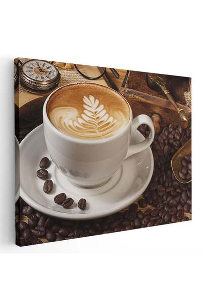 Tablou Canvas Tablou ceasca de cafea boabe cafea, cod 3890