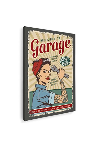 Tablou Canvas service reparatii auto vintage, cod 3217
