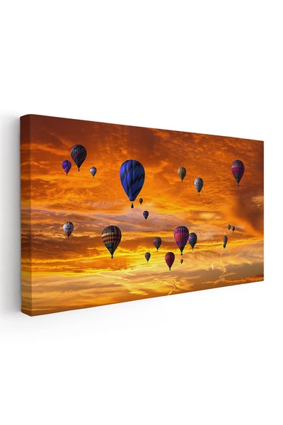 Tablou Canvas Tablou baloane cu aer cald la apus, cod 4496