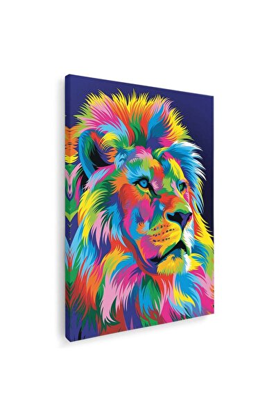 Tablou Canvas Tablou portret leu multicolor, cod 5226