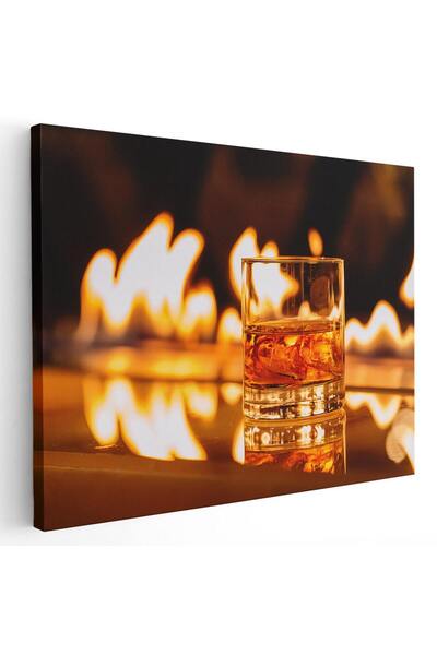 Tablou Canvas Tablou pahar whisky cu gheata, cod 4045