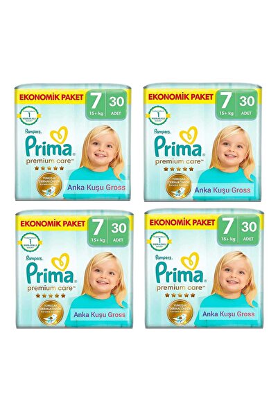 Prima Premium Care, 7 Numara Bebek Bezi , 120 Adet, Ekonomik Paket bez