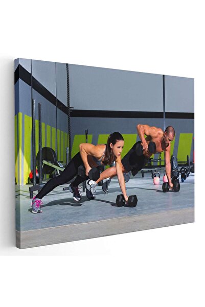 Tablou Canvas Tablou cuplu antrenament fitness, cod 3266