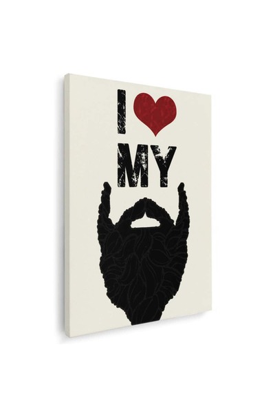 Tablou Canvas Barber Store Tablou I love my beard, cod 2528