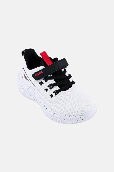 RBX Kids Boy Brand Logo Velcro Closure Running Shoes, White