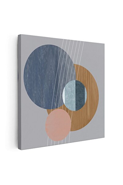 Tablou Canvas Tablou Boho minimalism forme geometrice, maro, gri, cod 1268
