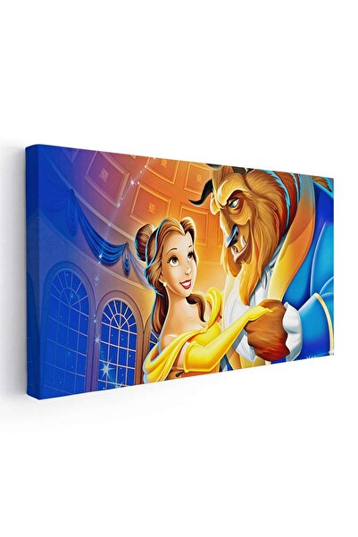 Tablou Canvas Frumoasa si Bestia desene animate, cod 4951