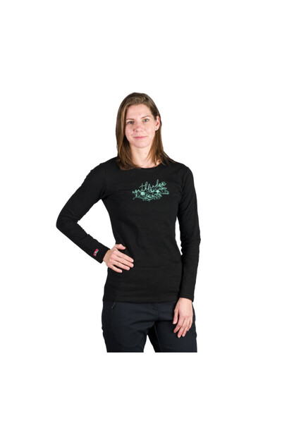 NORTHFINDER Tricou de damă TR-6029OR din bumbac flambat IYANA negru