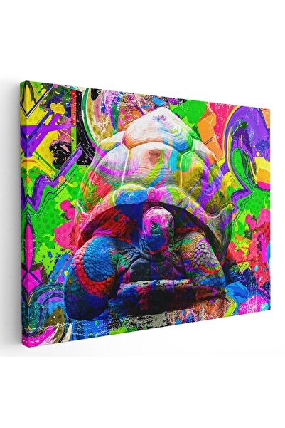 Tablou Canvas Tablou broasca testoasa fundal abstract graffiti, cod 4987