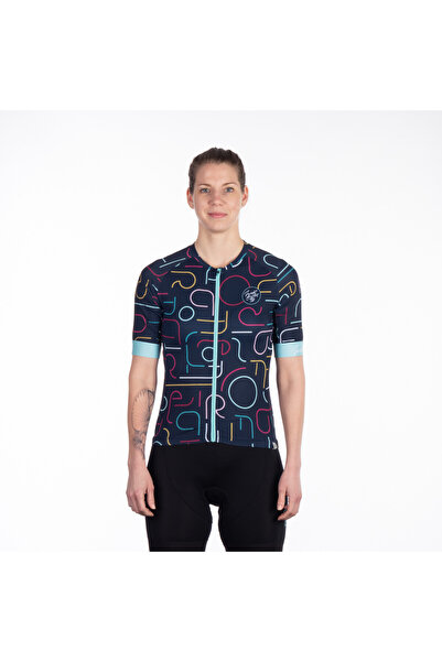 NORTHFINDER Women's full-zip cycling T-shirt TR-4900MB MARGARET multicolorprint